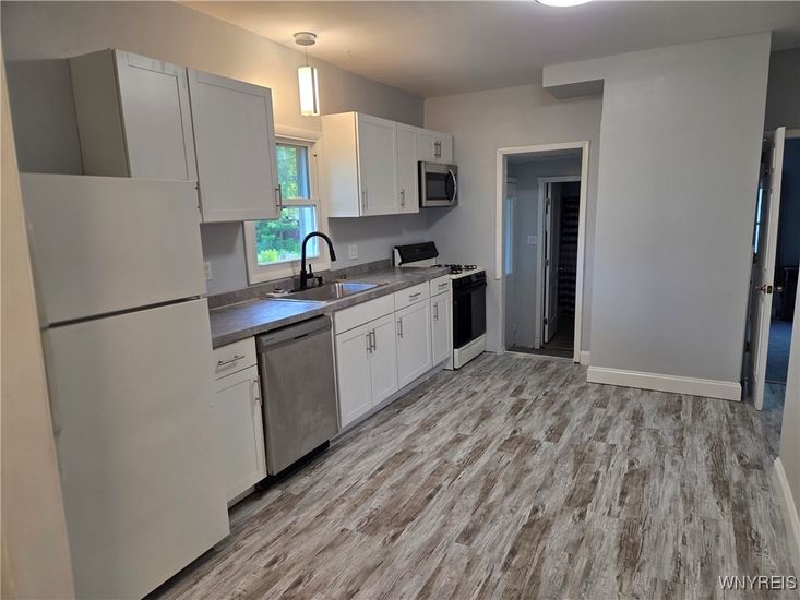 Interior, Kitchen, Wood Texture Flooring