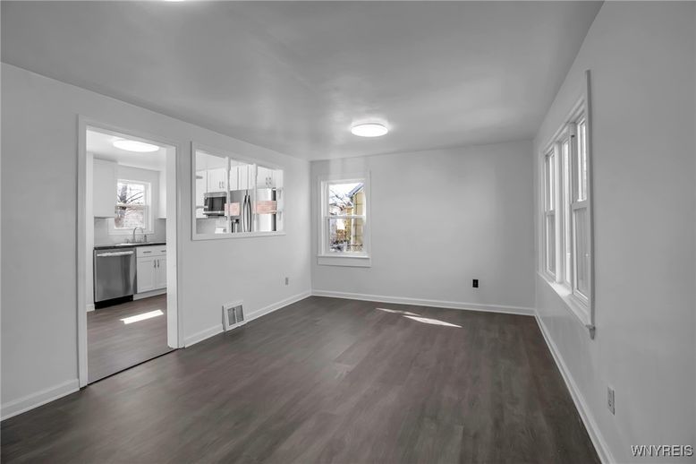 Empty room, Interior, Kitchen, Wood Texture Flooring