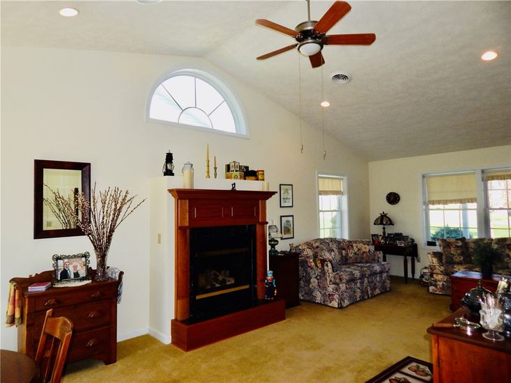 Fireplace, Interior, Living room, Recessed Lighting