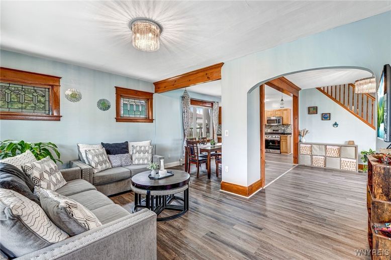 Dining room, Interior, Kitchen, Living room, Stainless Steel Appliances, Wooden Beams, Wood Texture Flooring