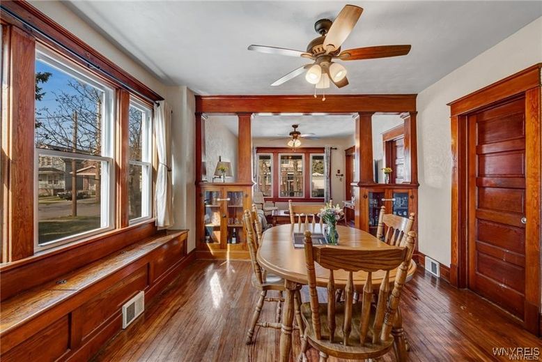 Dining room, Interior, Wood Texture Flooring