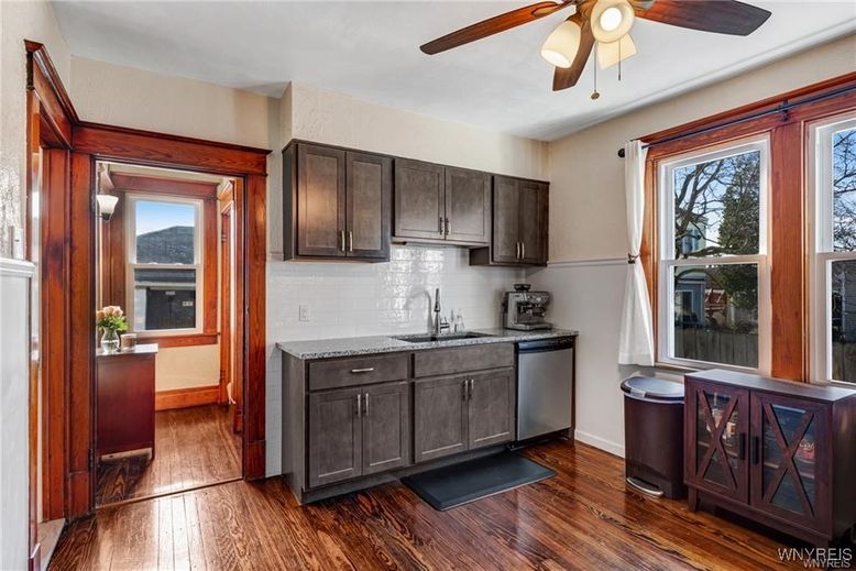Interior, Kitchen, Wood Texture Flooring