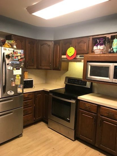 Interior, Kitchen, Wood Texture Flooring