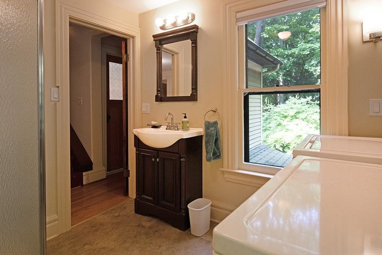 Bathroom, Interior, Wood Texture Flooring