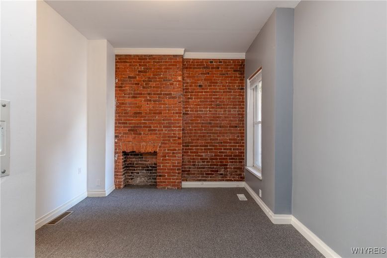 Empty room, Fireplace, Interior, Stone Walls