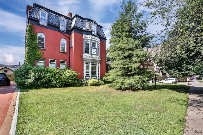 Backyard, Exterior, Facade, Brick Facade, Queen Anne Victorian