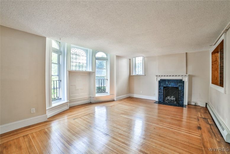 Empty room, Fireplace, Interior, Wood Texture Flooring