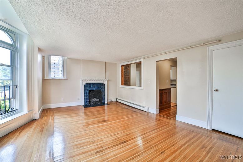 Empty room, Fireplace, Interior, Wood Texture Flooring