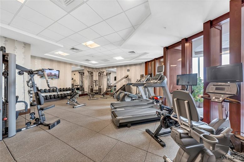 Fitness Equipment, Gym, Interior, Recessed Lighting