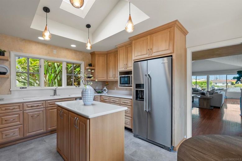 Interior, Kitchen, Living room, Pendant Lights, Recessed Lighting, Stainless Steel Appliances, Wood Texture Flooring