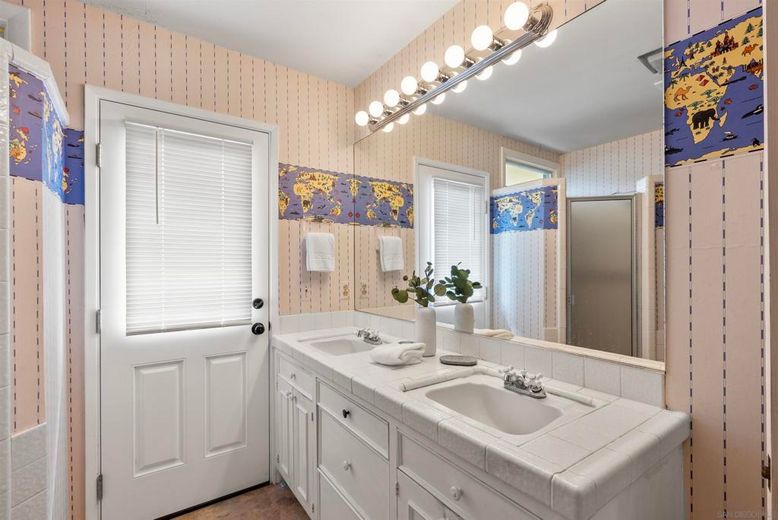 Bathroom, Dual Sink Vanities, Interior, Tile Countertops