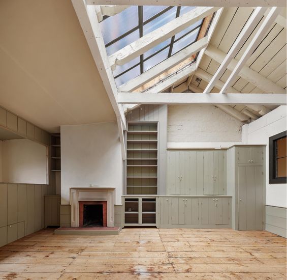 Fireplace, Interior, Wood Texture Flooring