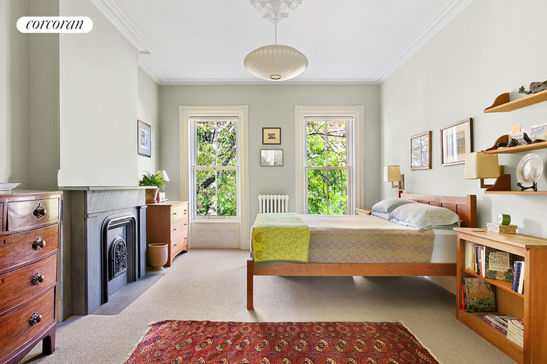 Bedroom, Fireplace, Interior