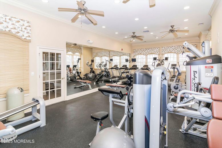 Fitness Equipment, Gym, Interior, Recessed Lighting
