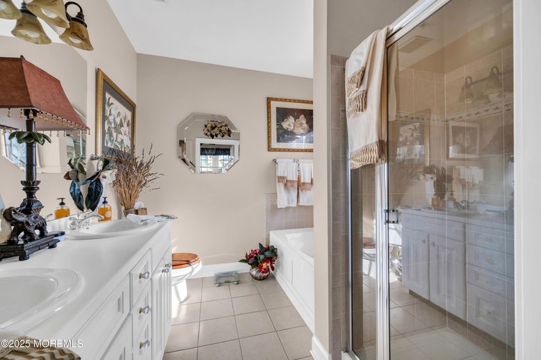 Bathroom, Dual Sink Vanities, Glass Shower, Interior