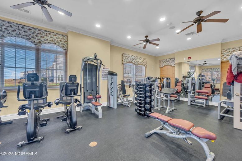 Fitness Equipment, Gym, Interior, Recessed Lighting