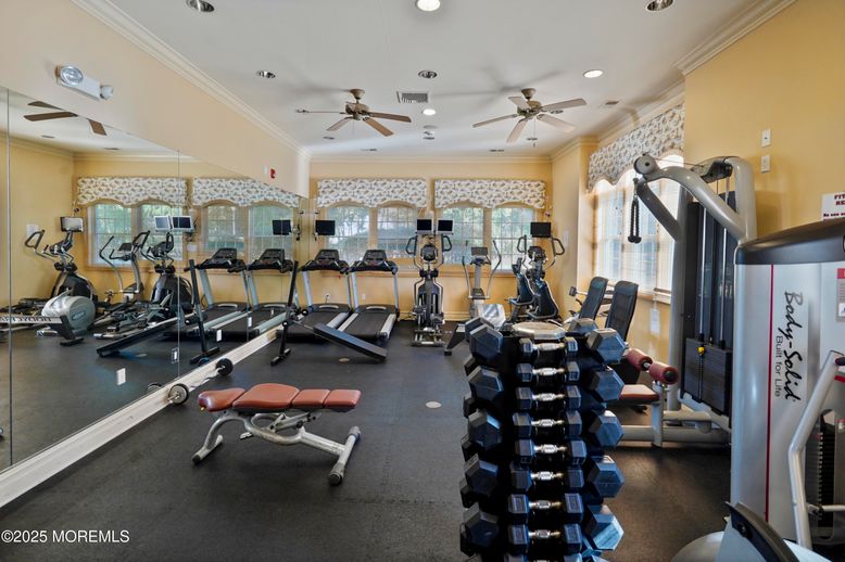 Fitness Equipment, Gym, Interior, Recessed Lighting