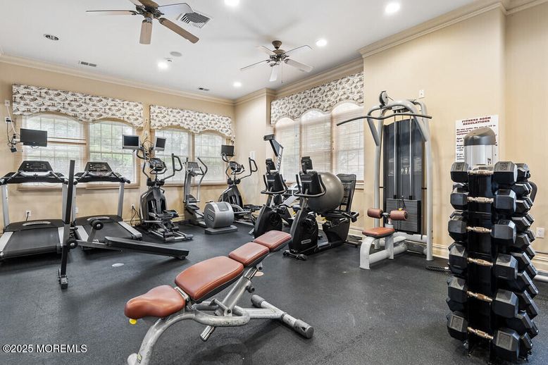 Fitness Equipment, Gym, Interior, Recessed Lighting