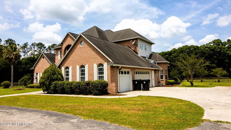 Attached, Exterior, Facade, Brick Facade, French Provincial