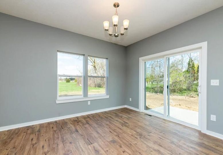 Chandelier, Empty room, Interior, Wood Texture Flooring