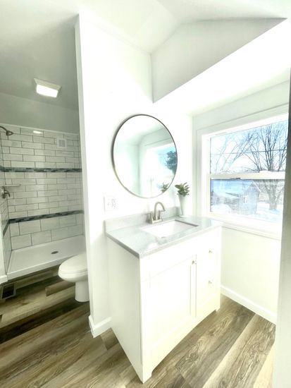Bathroom, Interior, Wood Texture Flooring