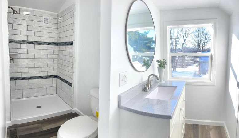 Bathroom, Interior, Wood Texture Flooring