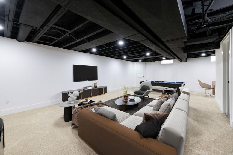 Billiard Table, Game Room, Interior, Living room, Recessed Lighting