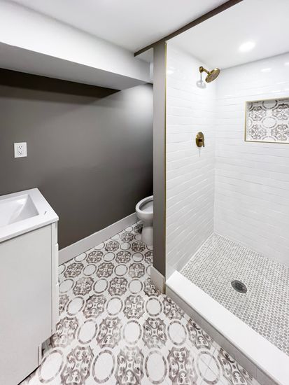 Bathroom, Interior, Recessed Lighting