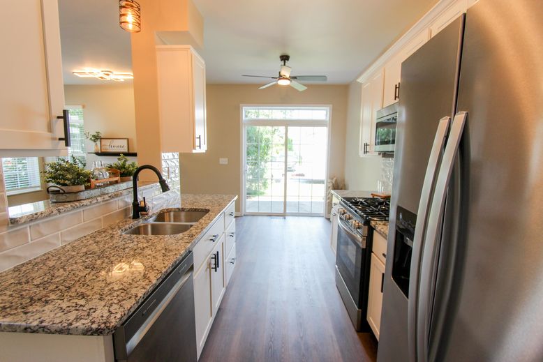 Interior, Kitchen, Wood Texture Flooring