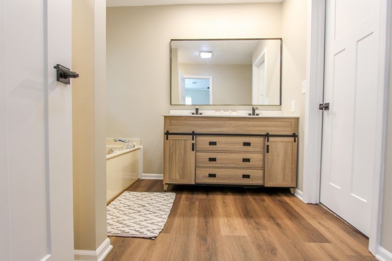 Bathroom, Interior, Wood Texture Flooring