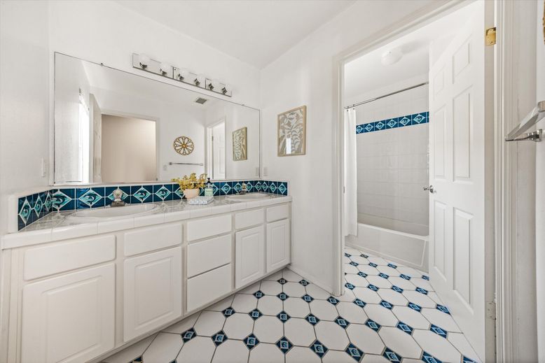 Bathroom, Dual Sink Vanities, Interior, Tile Countertops