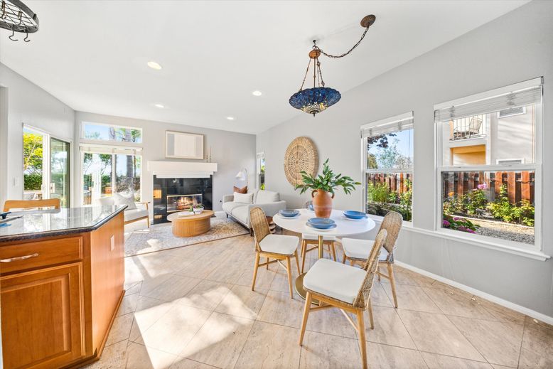 Dining room, Fireplace, Interior, Living room, Pendant Lights, Recessed Lighting