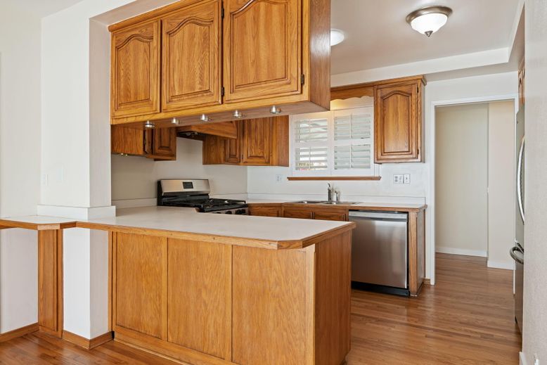 Interior, Kitchen, Wood Texture Flooring