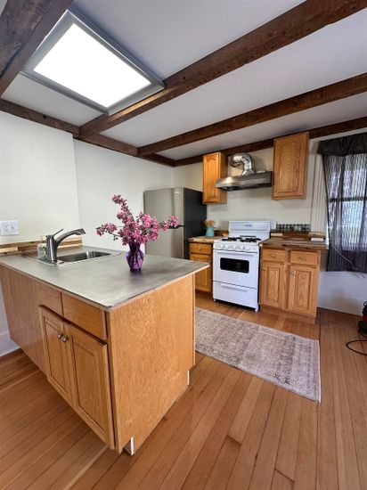 Interior, Kitchen, Wooden Beams, Wood Texture Flooring