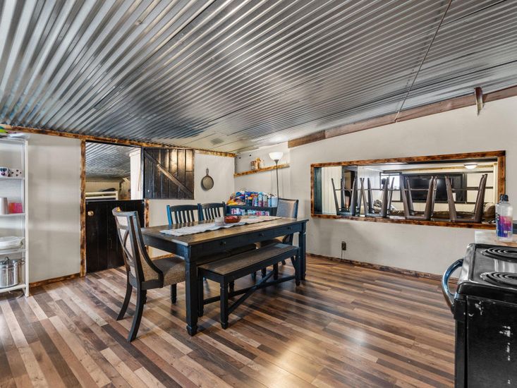 Dining room, Interior, Wood Texture Flooring