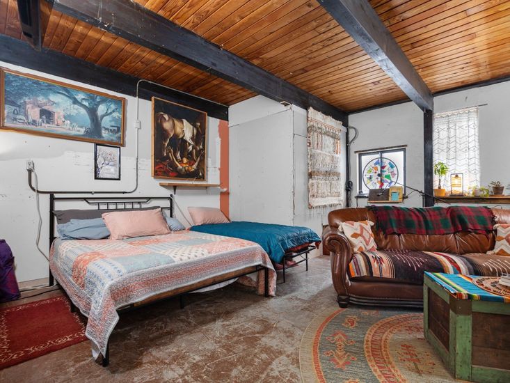 Bedroom, Interior, Wooden Beams, Wooden Ceilings