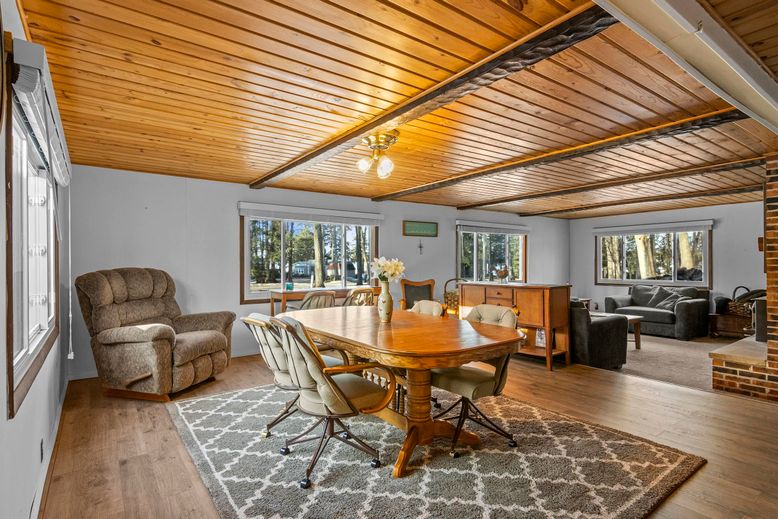 Dining room, Interior, Living room, Wooden Ceilings, Wood Texture Flooring