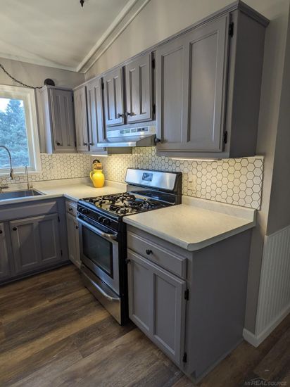 Interior, Kitchen, Wood Texture Flooring