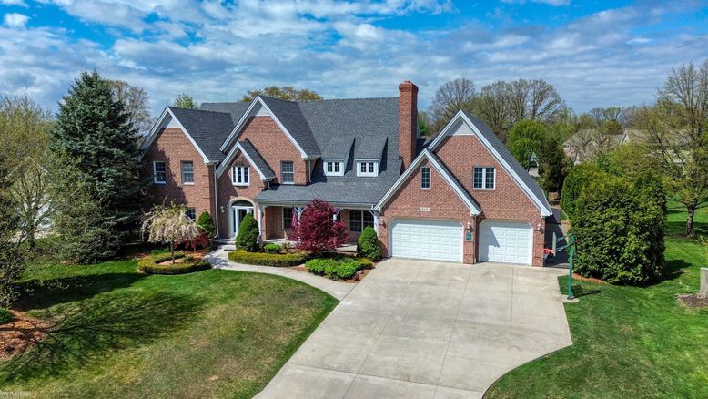 Attached, Exterior, Facade, Brick Facade, Tudor Revival
