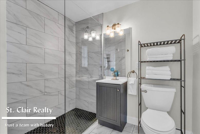Bathroom, Glass Shower, Interior, Marble Walls