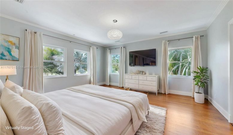 Bedroom, Chandelier, Interior, Wood Texture Flooring