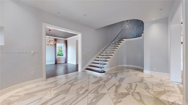 Chandelier, Interior, Marble, Recessed Lighting