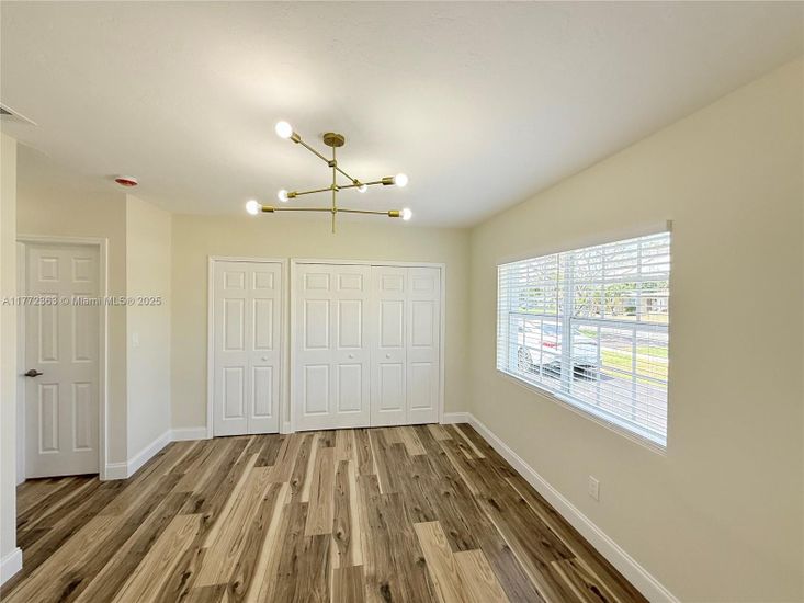 Empty room, Interior, Pendant Lights, Wood Texture Flooring