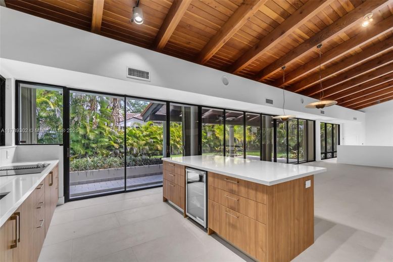 Interior, Kitchen, Pendant Lights, Stainless Steel Appliances, Wooden Beams, Wooden Ceilings