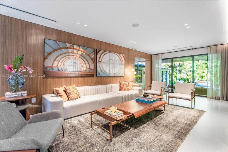 Interior, Living room, Recessed Lighting, Wooden Walls