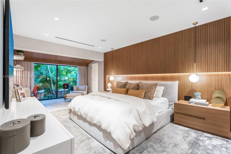 Bedroom, Interior, Recessed Lighting, Wooden Walls