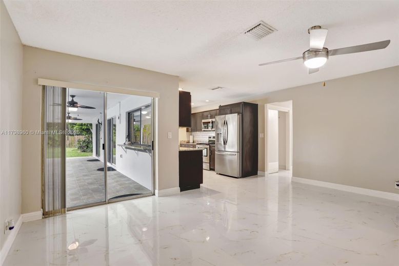 Interior, Kitchen, Marble, Recessed Lighting, Stainless Steel Appliances