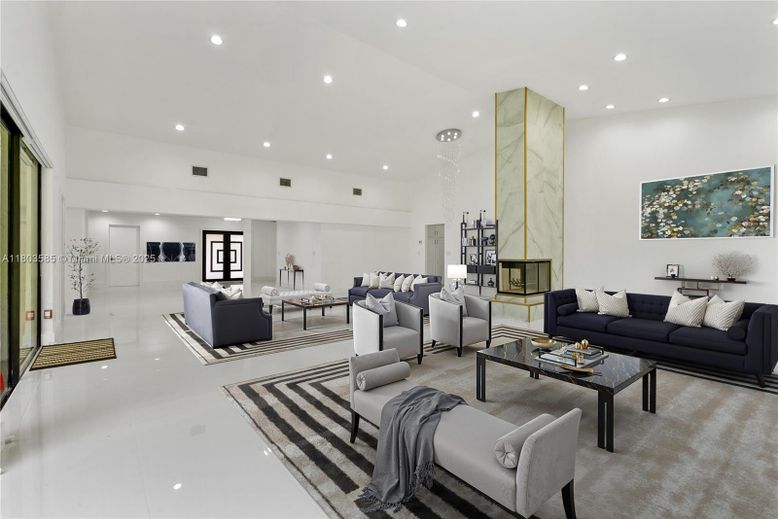Fireplace, Interior, Living room, Recessed Lighting