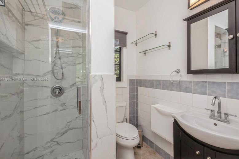 Bathroom, Glass Shower, Interior, Marble Walls