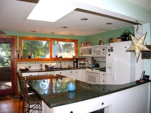 Interior, Kitchen, Wood Texture Flooring, Recessed Lighting